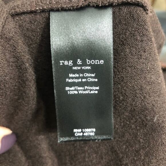 Rag & Bone Andre Wool Sweatpants in Chocolate Brown Large NWOT - Picture 5 of 7
